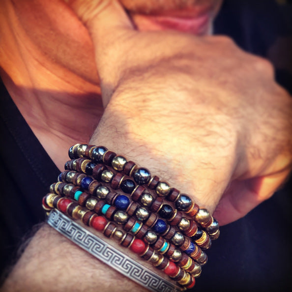 Bracelets homme pierres semi-précieuses - Bijoux naturels Sahana Spirit