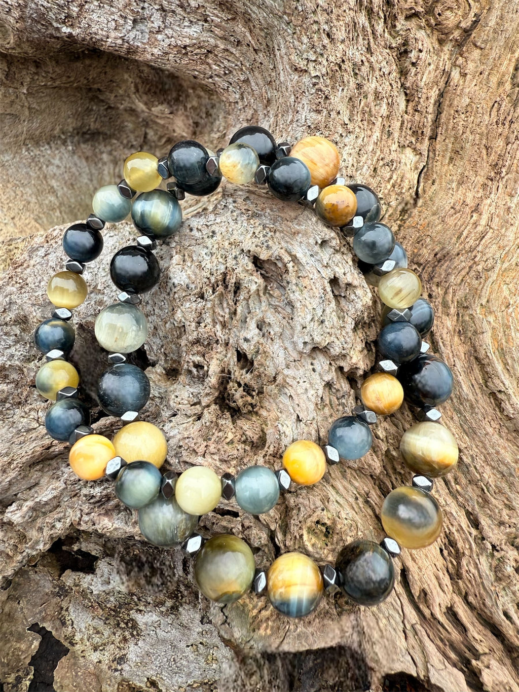 ISADORA Bracelet Enfant - Duo parent-enfant pierres semi-précieuses chakra plexus solaire
