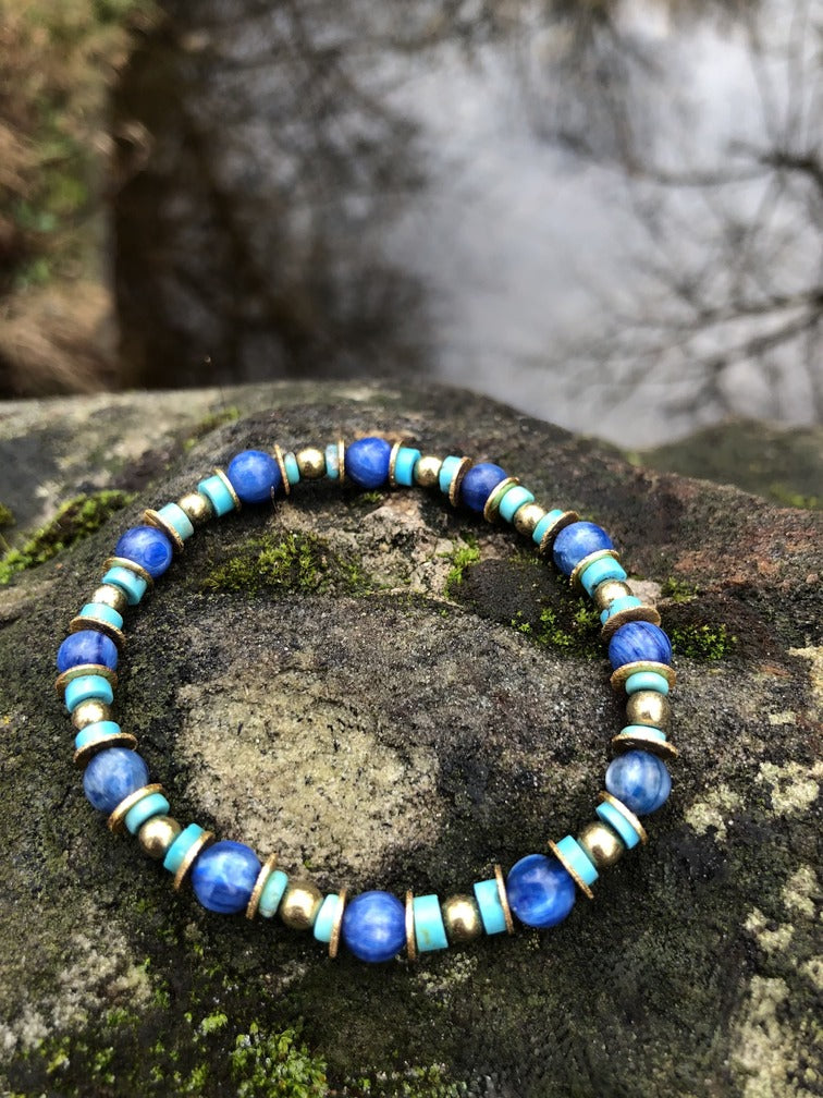 TESS Bracelet Femme - Vue rapprochée pierres naturelles lithothérapie artisanal français
