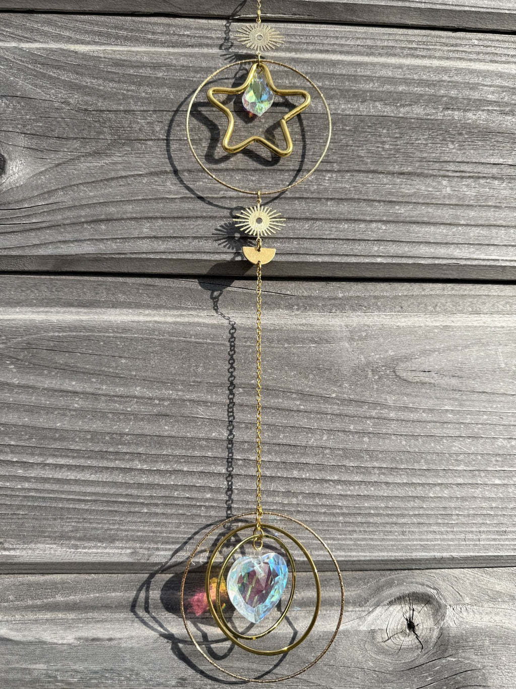 EROS Attrape-Soleil - Structure complète cercles dorés symboles amour céleste artisanal français
