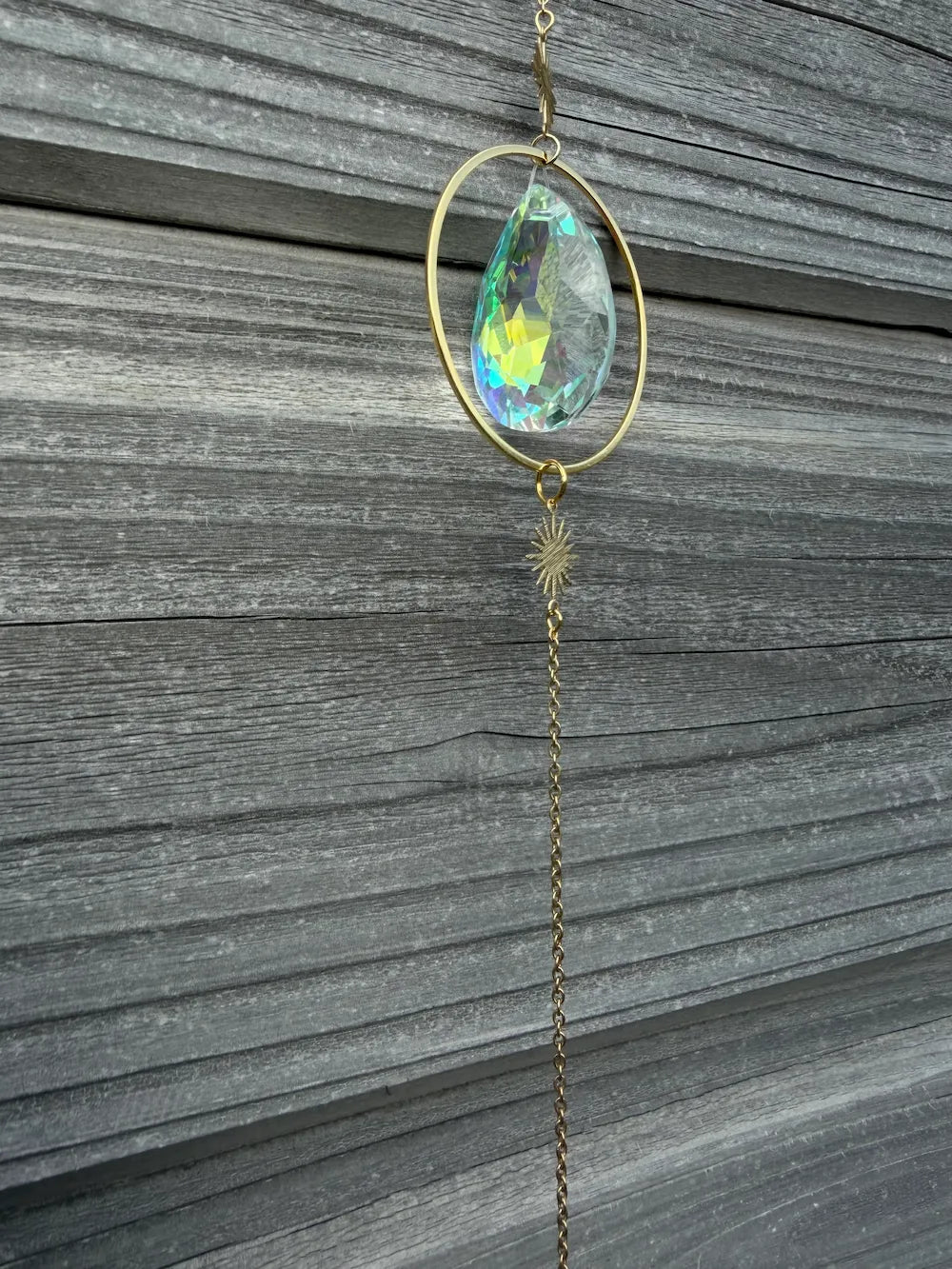 Salem attrape soleil cristal de verre en forme de goutte Feng Shui 