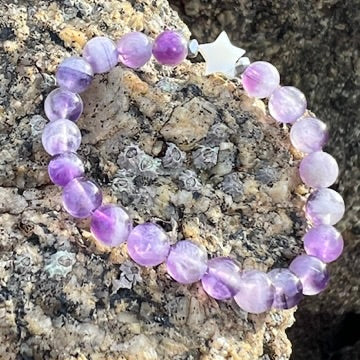 SATOU Bracelet Enfant Améthyste Nacre - Vue complète sommeil sérénité
